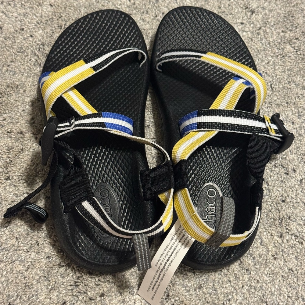 NEW Blue and yellow Chacos